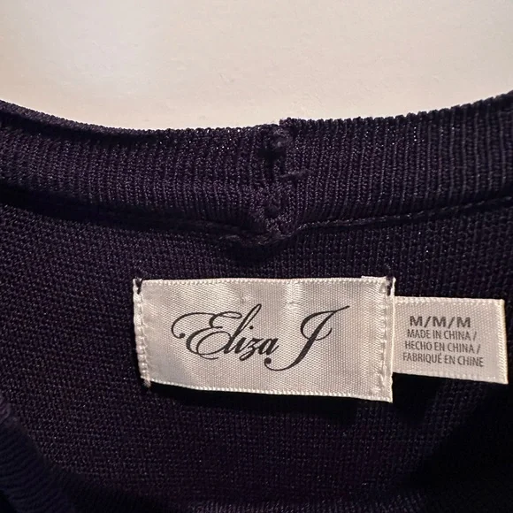 Eliza J Navy Midi Dress - Picture 3 of 3